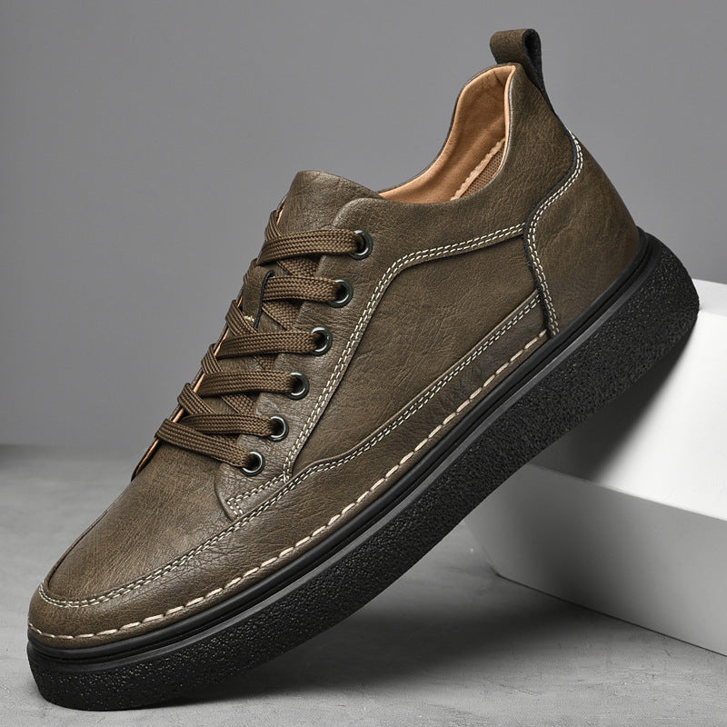 Autumn New Invisible Height Increasing Insole Men's Shoes 8cm Thick Bottom