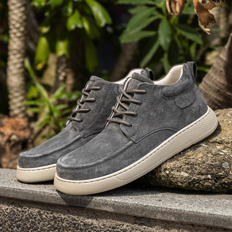 Young Men's Middle-top Casual Retro Work Shoes