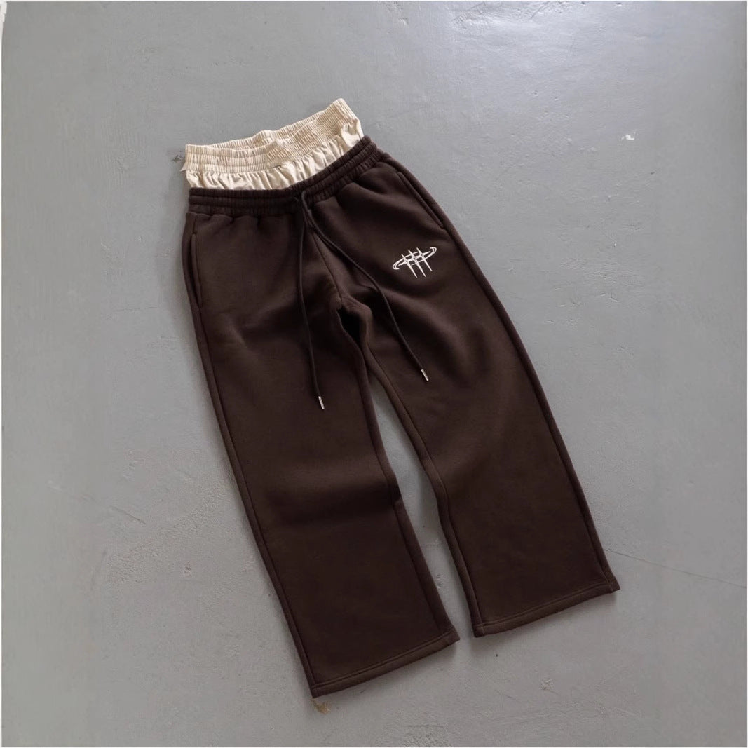 Retro Street Hip Hop Loose Casual Double Waist Pants For Men And Women