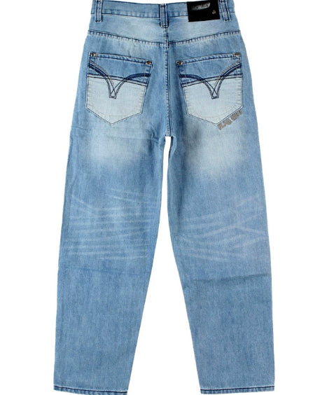 European And American Hip-hop Jeans Men's Casual Loose Pants Plus Size