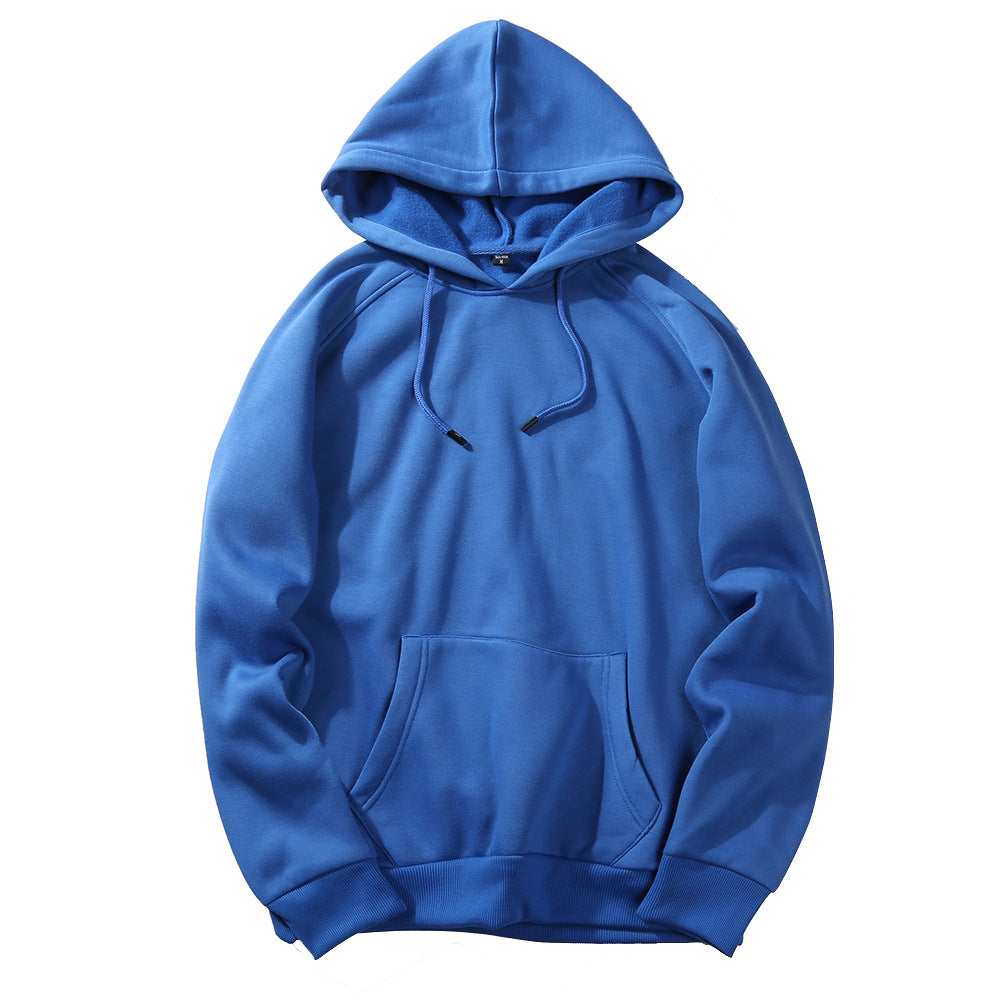 Solid color men's hoodie