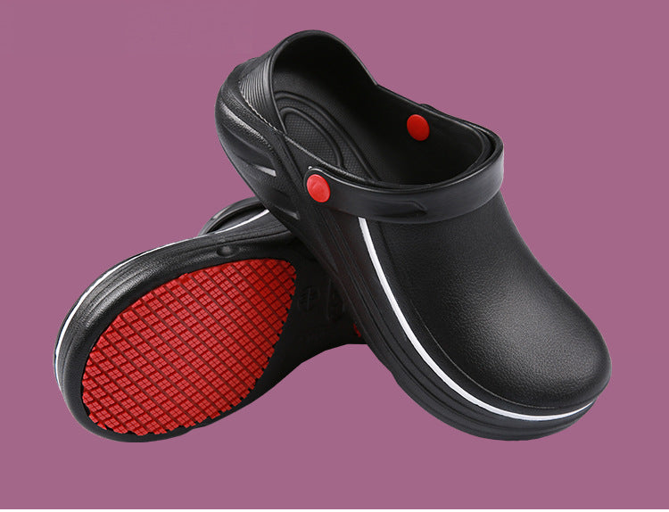 YEINSHAARS EVA Unisex Slippers Non-slip Waterproof Oil-proof Kitchen Work Cook Shoes for Chef Master Hotel Restaurant Slippers