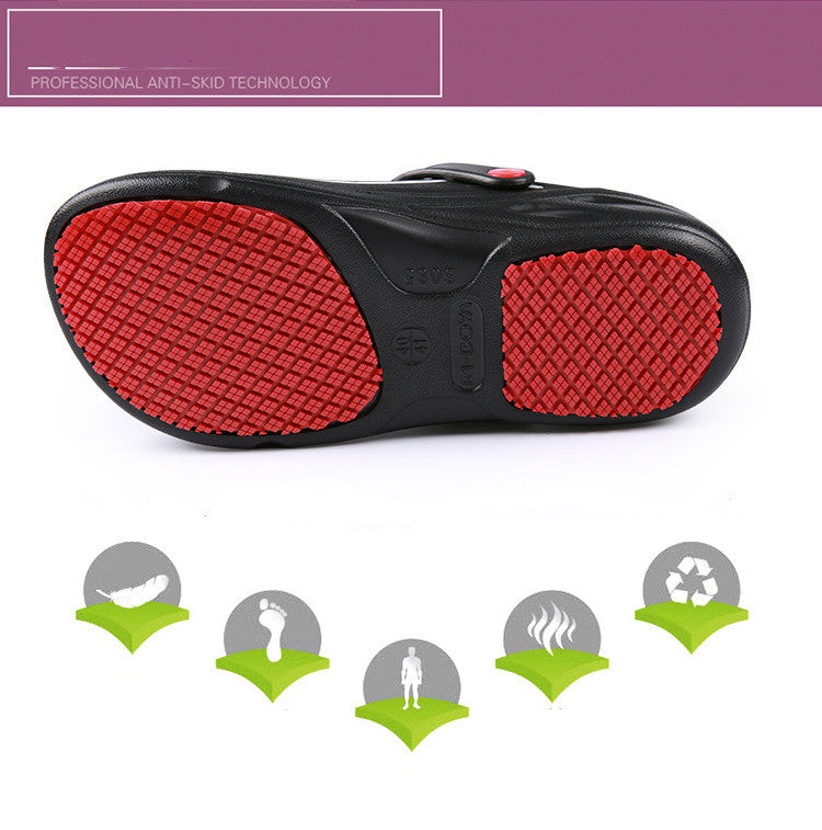 YEINSHAARS EVA Unisex Slippers Non-slip Waterproof Oil-proof Kitchen Work Cook Shoes for Chef Master Hotel Restaurant Slippers