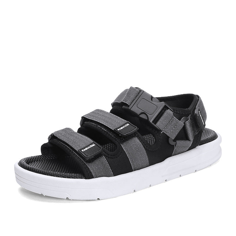 Men's Sandals Summer New Rubber Thick-Soled Non-Slip Slippers Student Casual Korean Style Trendy Beach Shoes