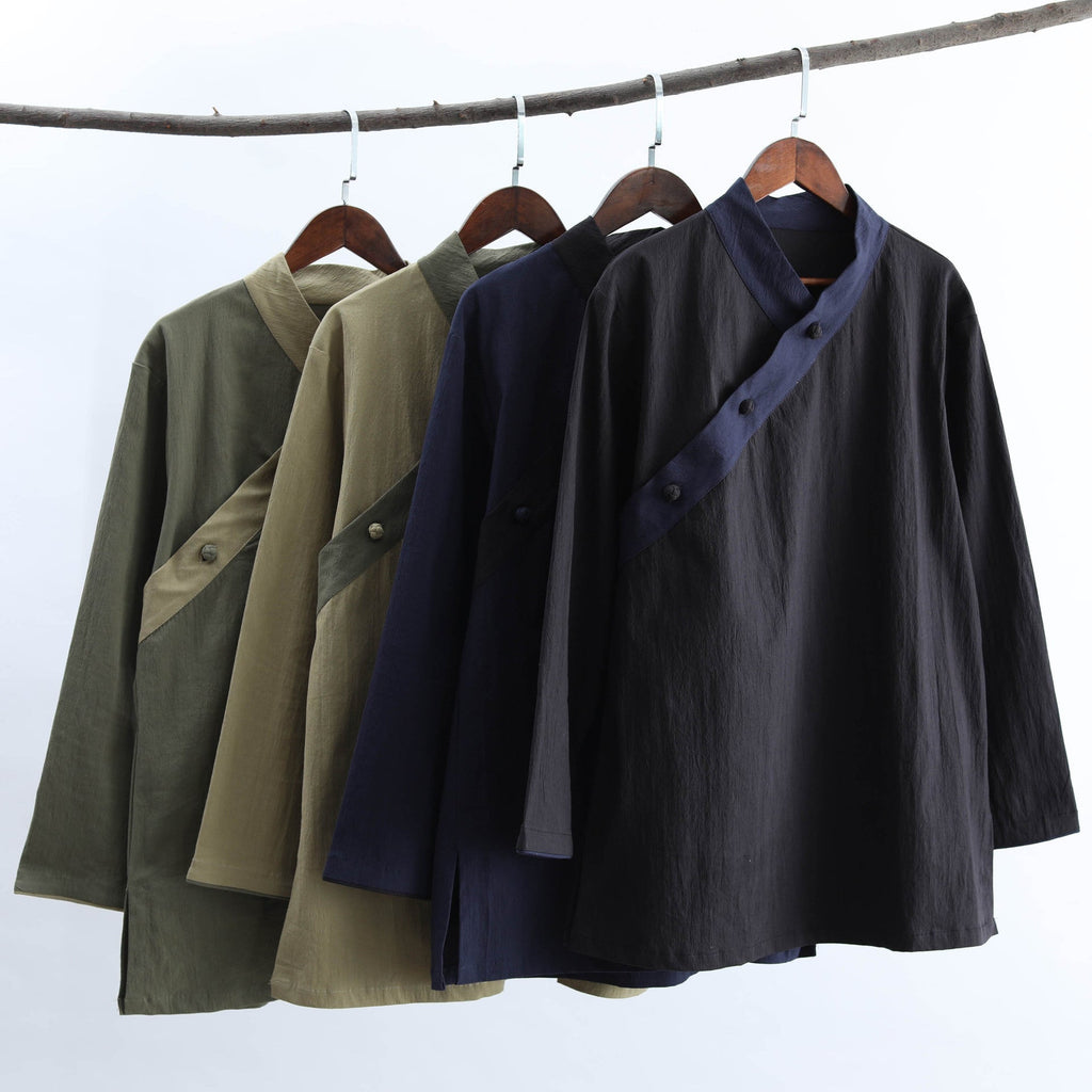 Color-Blocking Hedging Men's Hanfu