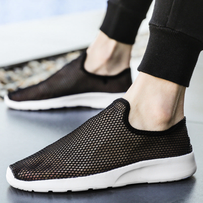 Men's Breathable Hollow Casual Shoes Mesh Shoes