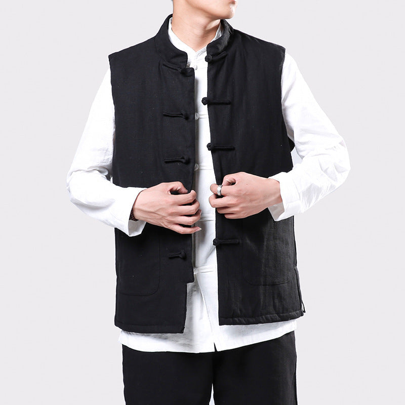 Retro Buckle Quilted Vest