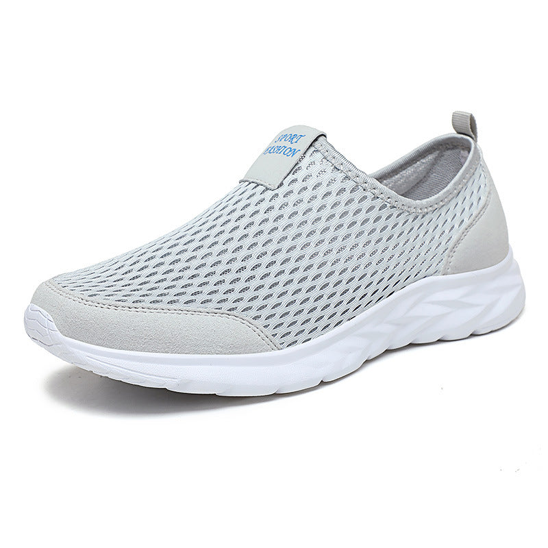 Set Of Foot Single Shoes Thin Section One-Pedal Driving Shoes Black Dirt-Resistant Casual Mesh Large Size Trendy Shoes 20036