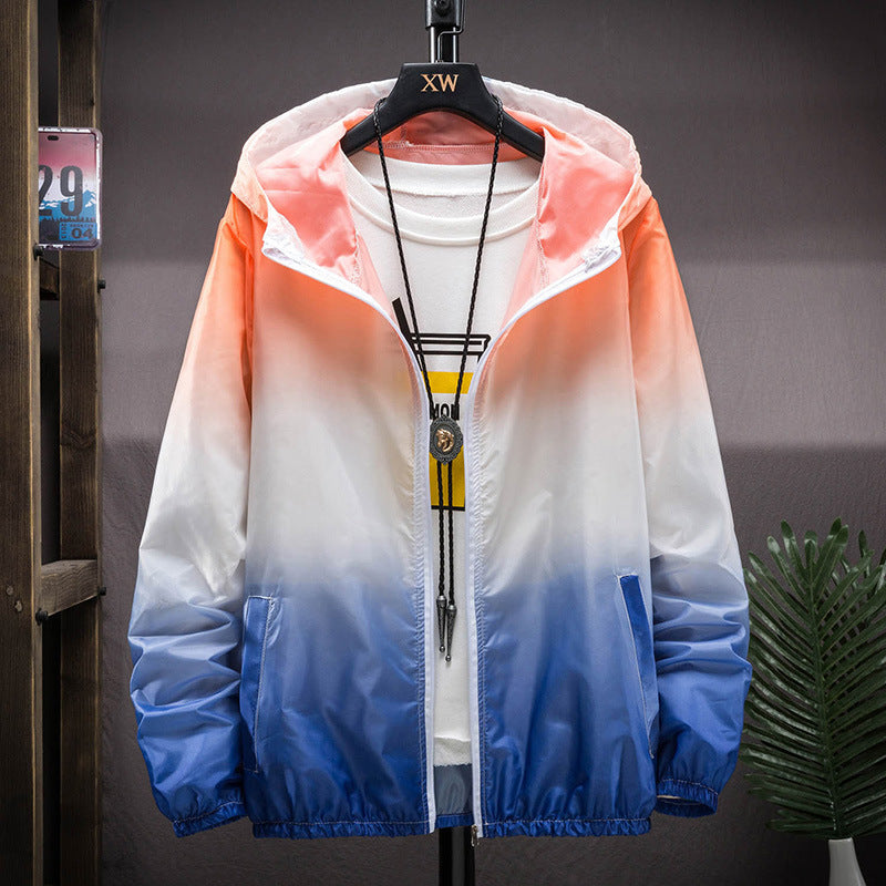men's hooded zipper jacket