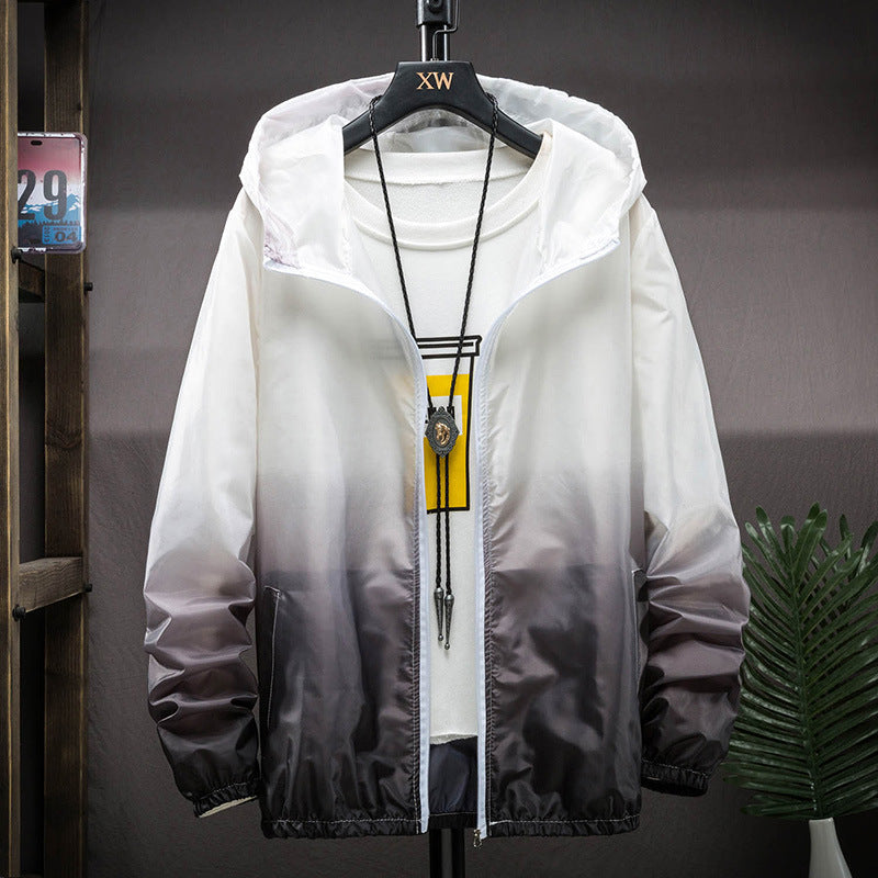 men's hooded zipper jacket