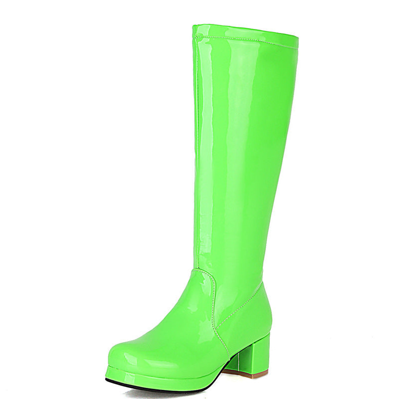 New Mid-Heel High Boots Lolita Lo Women'S Boots Plus Size