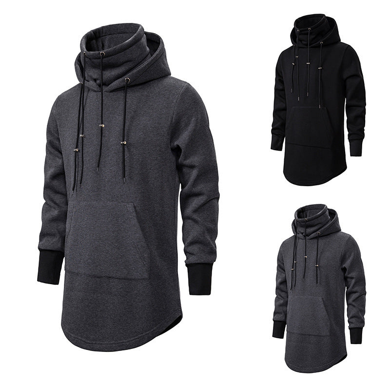Men's Casual Hooded Sweater Long Pullover Sweater