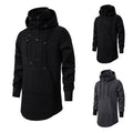 Men's Casual Hooded Sweater Long Pullover Sweater