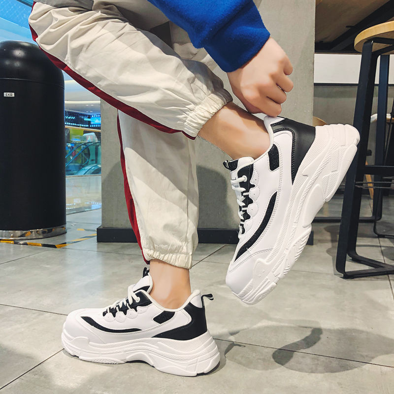 Daddy Shoes Men's All-match Increased White Shoes Men's Shoes