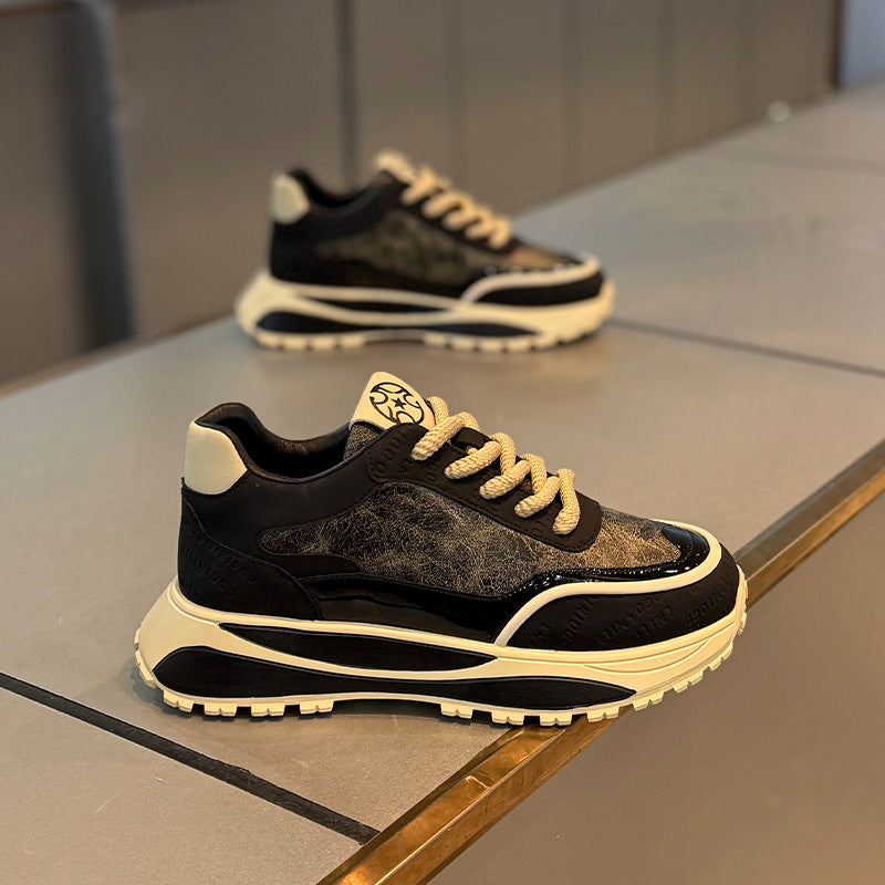 Thick Bottom Wear-resistant Retro Daddy Shoes Male