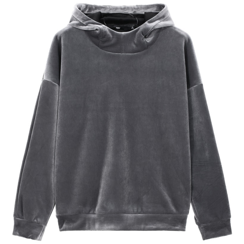 Popular logo jacket with thick velvet hood