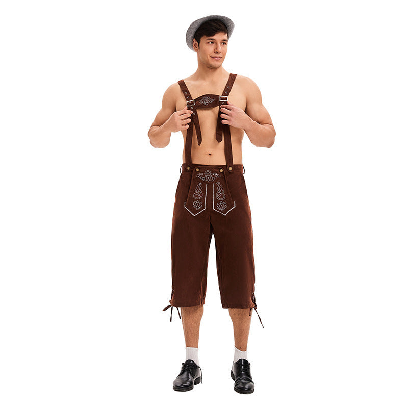 Germany Munich Clothing Three-color Suspenders Beer Pants