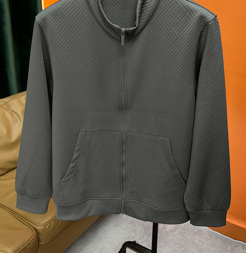 Men's Temperament High Collar Zipper Sweater
