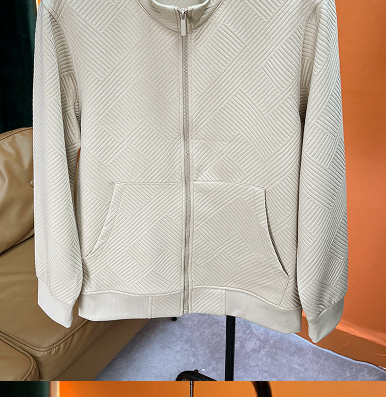 Men's Temperament High Collar Zipper Sweater
