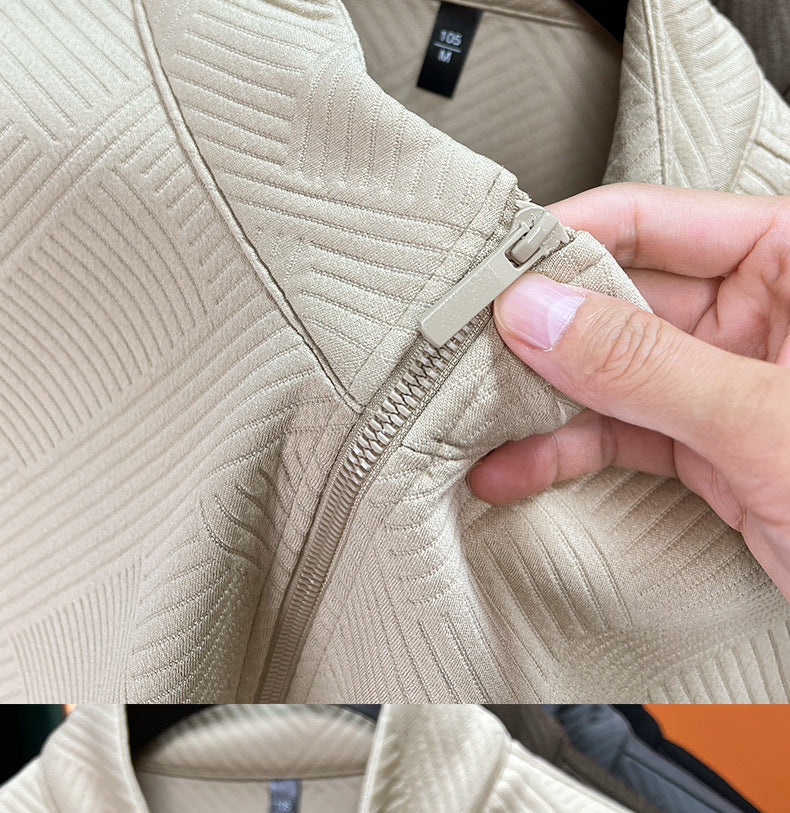 Men's Temperament High Collar Zipper Sweater