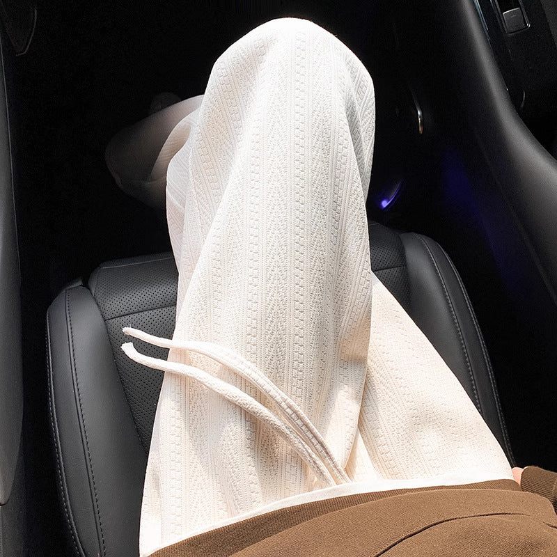 Wheat Pattern Men's Heavy Casual Pants Retro Drape Wide Leg