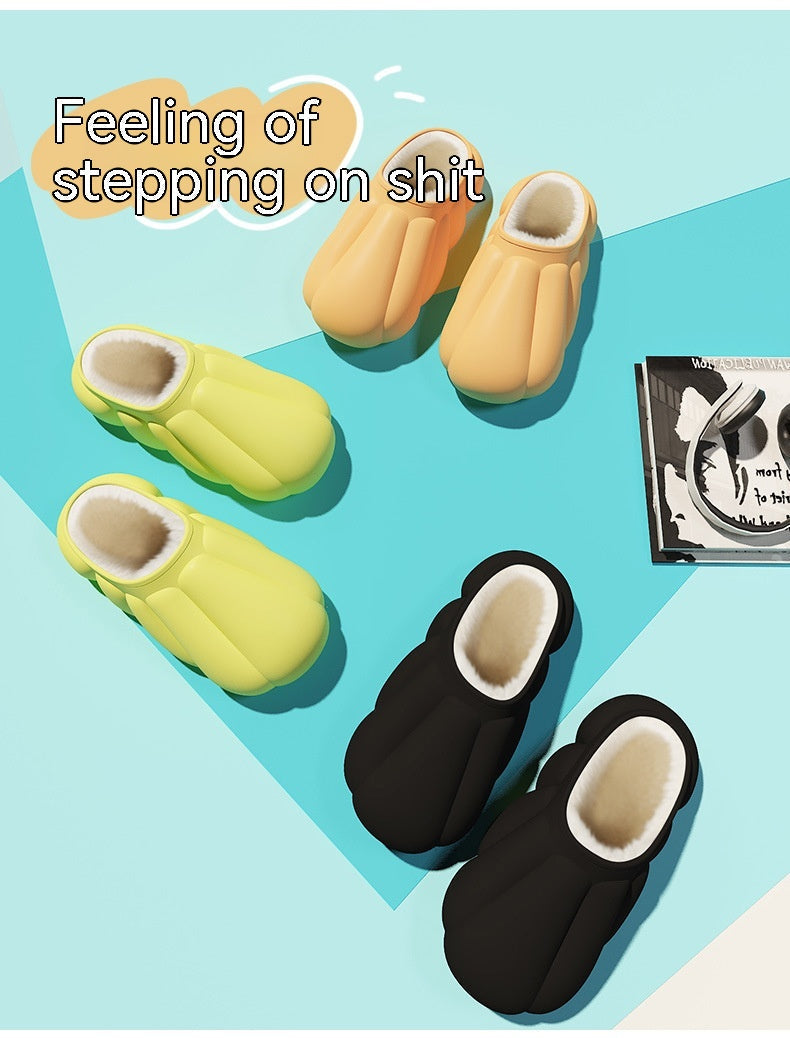 Couple Personality Baotou Pumpkin Cotton Slippers