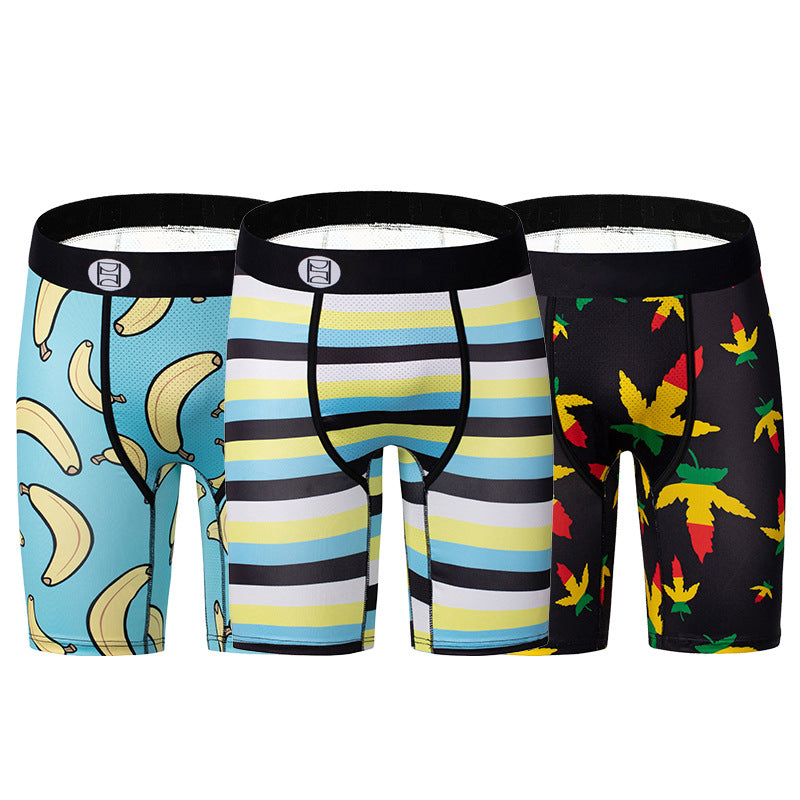 Cartoon Printed Quick-dry Men's Sports Fitness Extended Underwear