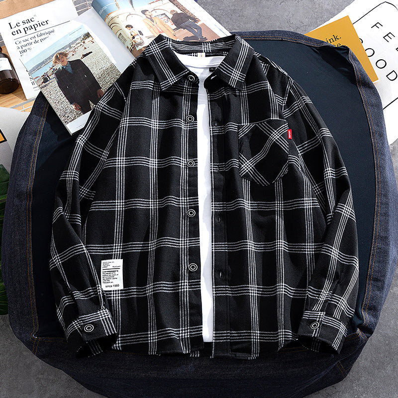 Men's Long-Sleeved Warm And Fleece Shirt
