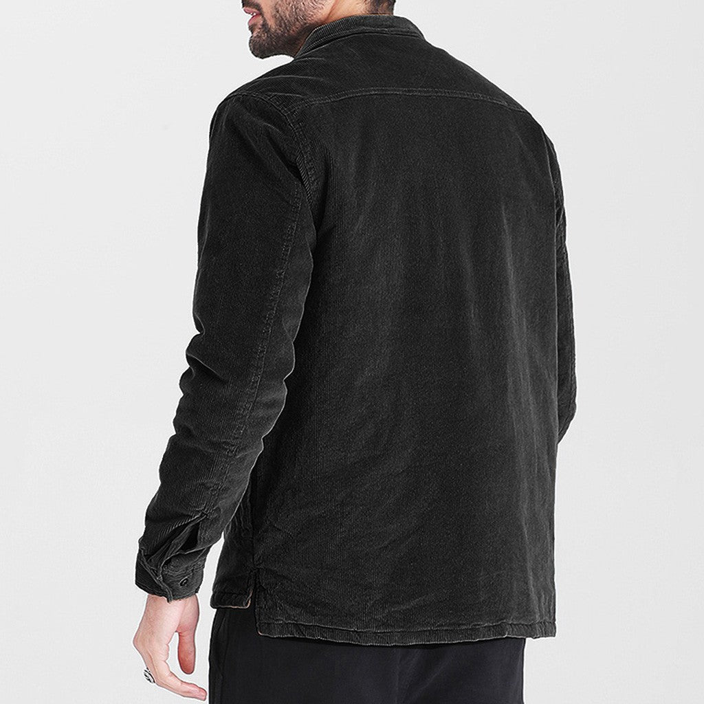 Retro corduroy solid color casual jacket