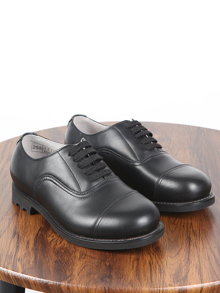 Three Connector Lace-up Leather Shoes