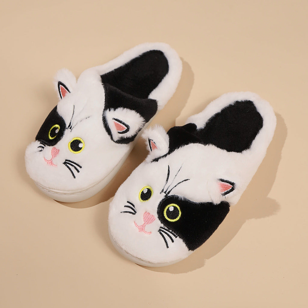 Kitty Fluffy Slippers Autumn And Winter Warm