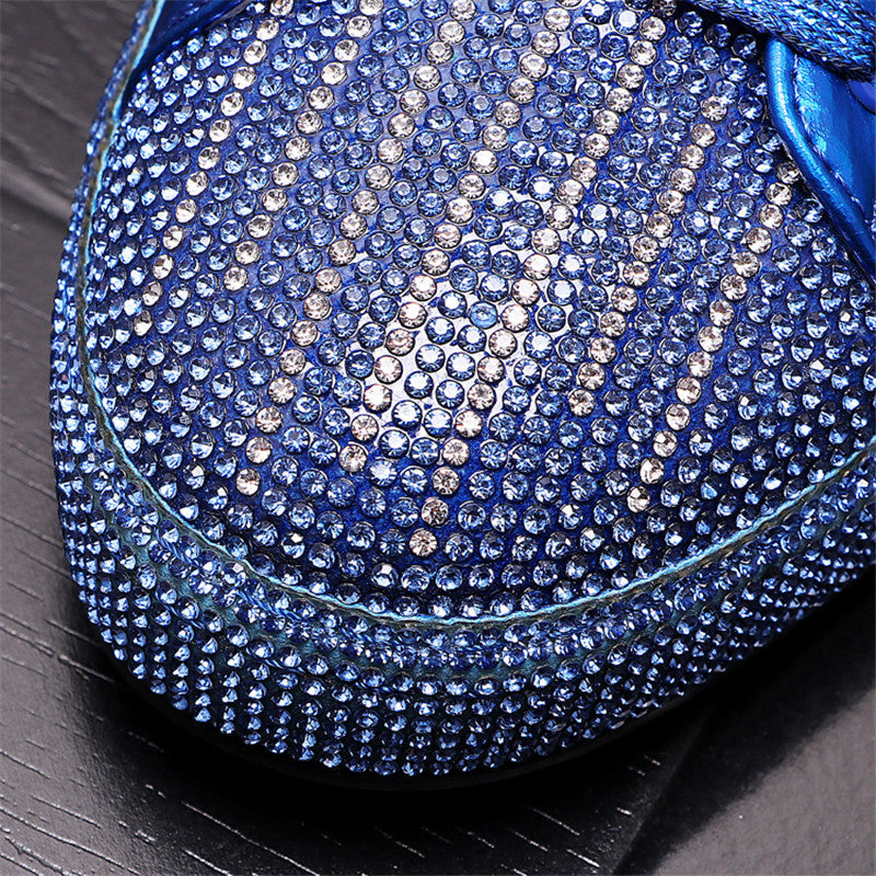 Men's Rhinestone Middle Top Martin Boots
