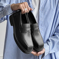 Hong Kong Style Thick-soled British Style Leather Shoes Spring And Autumn Single-layer Shoes