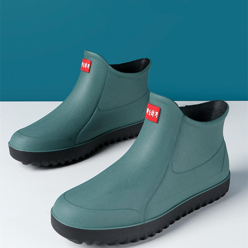 Men's Rain Shoes With Anti Slip Wear-resistant And Warm Sleeves