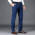 Spring High Stretch Jeans Men's Loose Straight