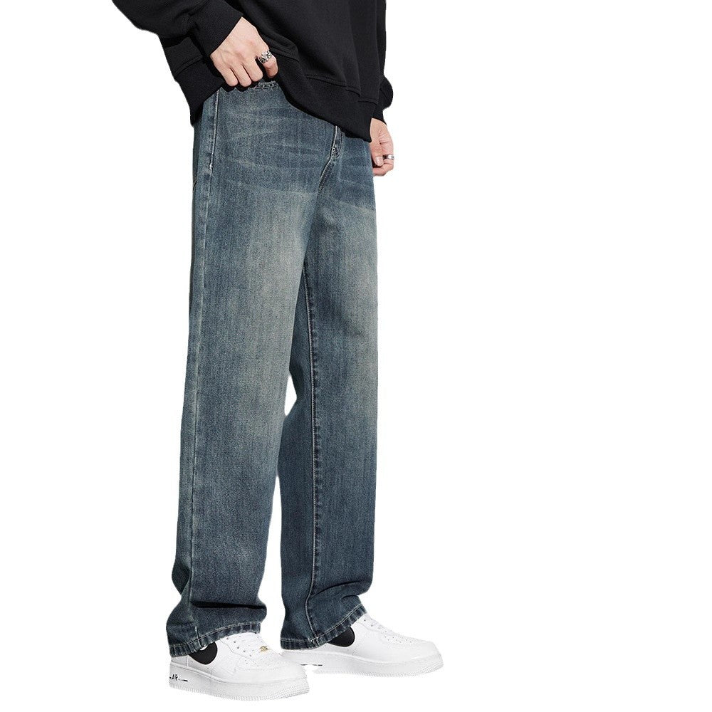 Retro Nostalgic Straight Jeans For Men