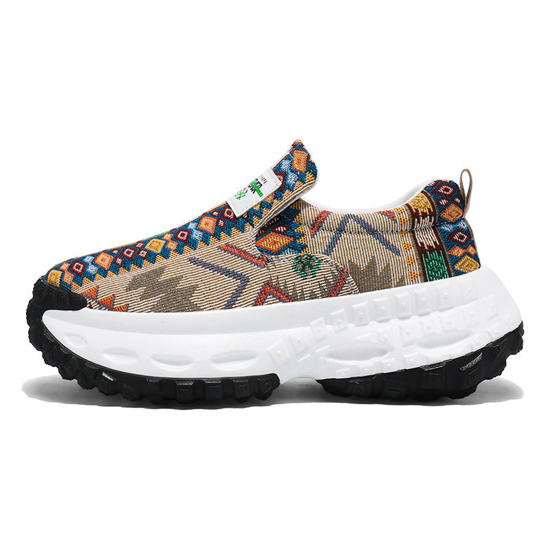 Platform Height Increasing Slip-on Casual Sneakers Trendy Shoes
