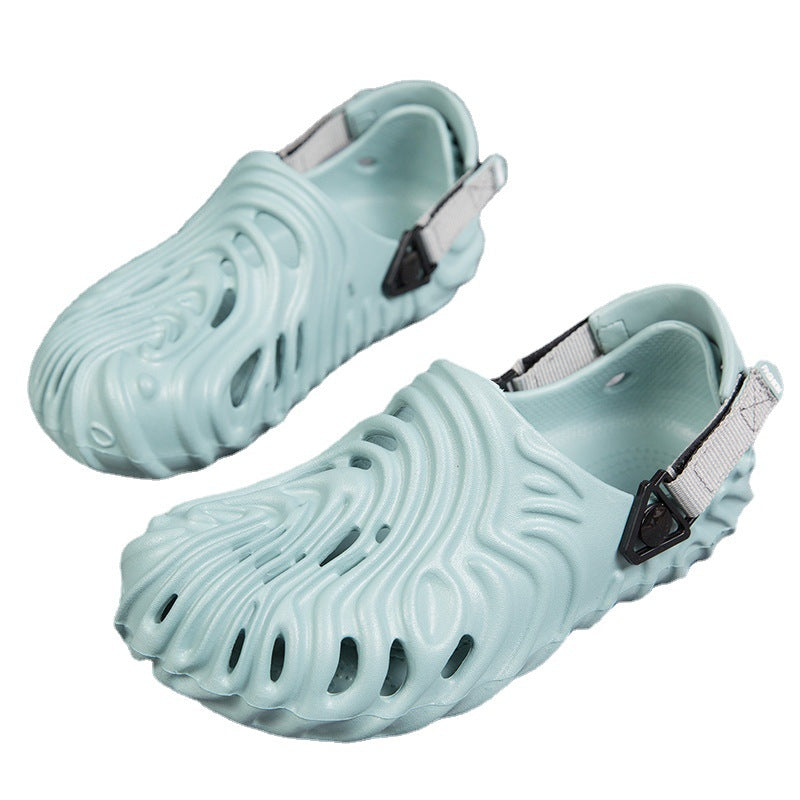 Fashion Summer New Casual Men's Shit Feeling Closed-toe Slippers
