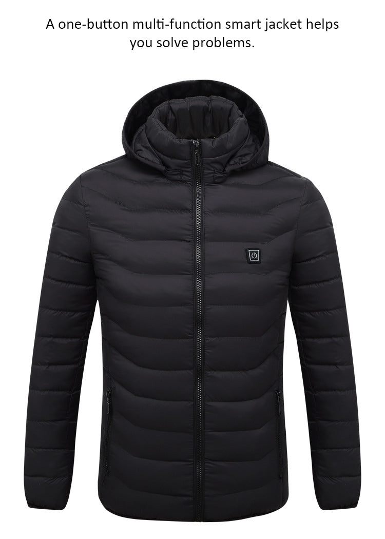 Heating smart cotton jacket men