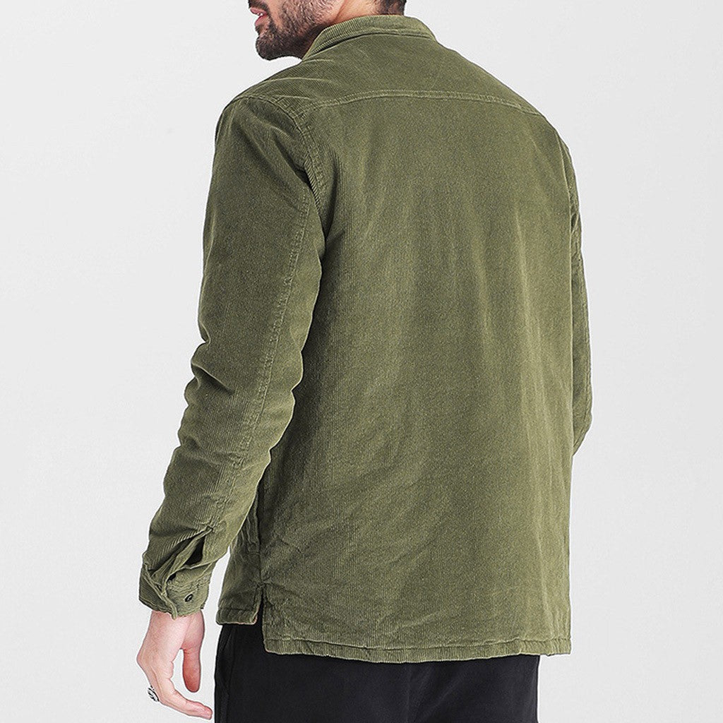 Retro corduroy solid color casual jacket