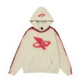 Hooded Sweater Hand-painted Crack Printing