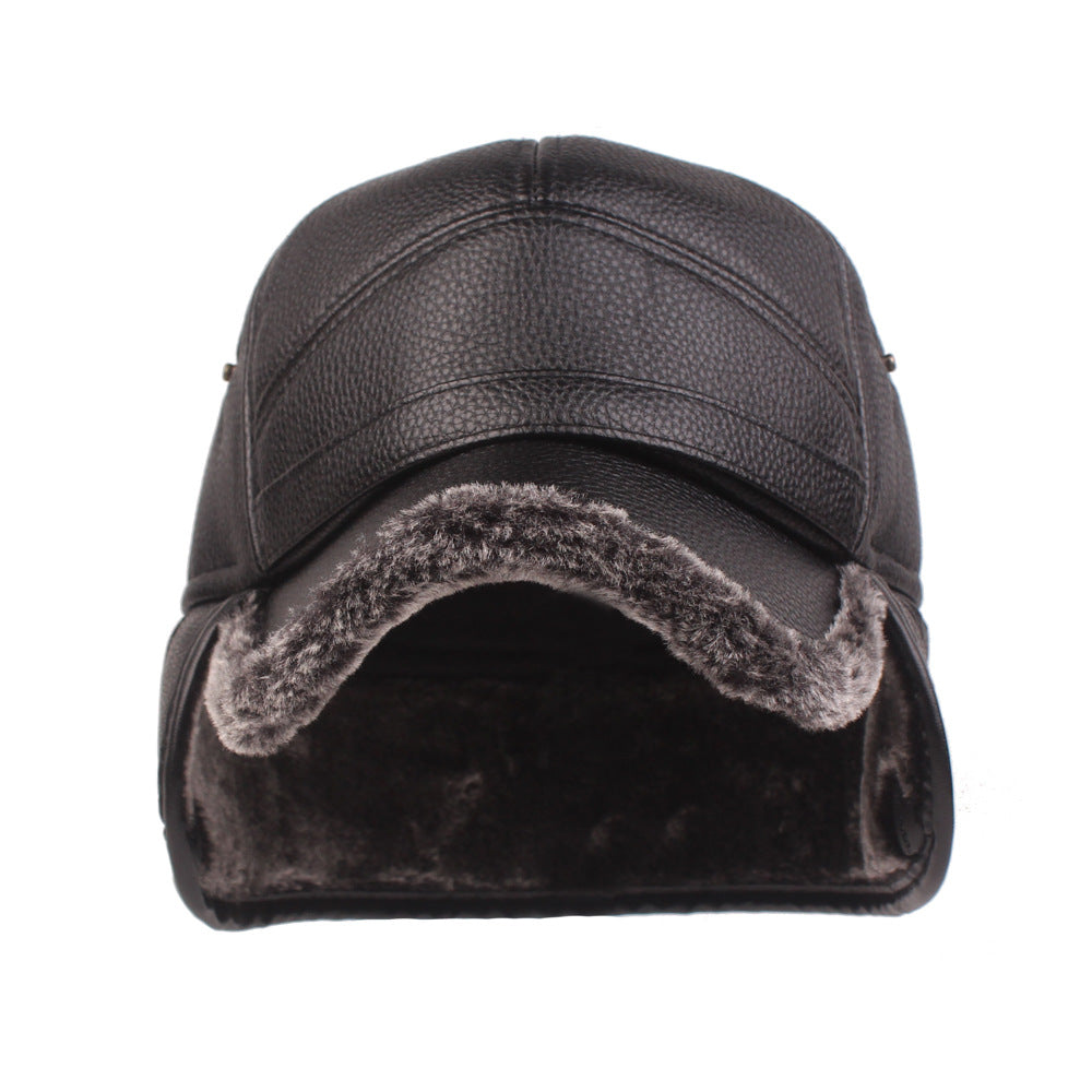 Leather men's cap