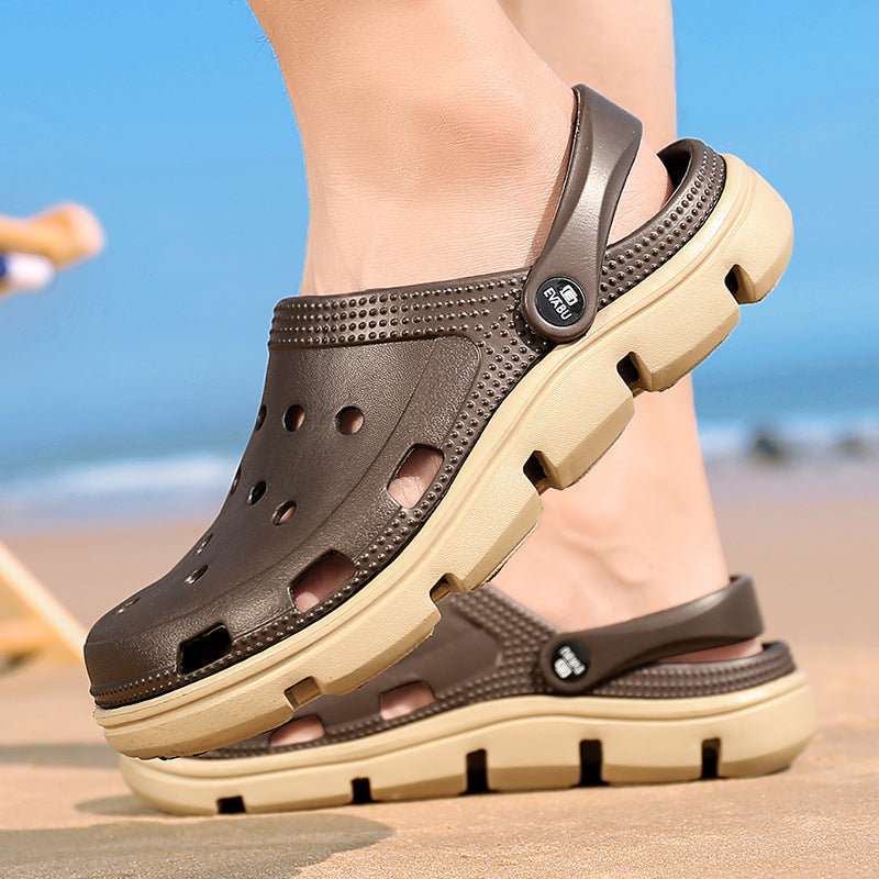 Sandals Men's Summer Hole Shoes Baotou Outdoor Trend Men's Slippers