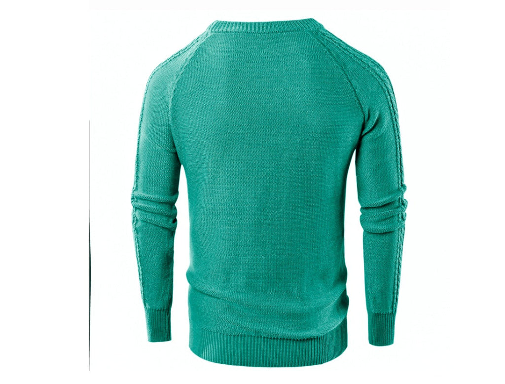Men's new round neck pullover new long men's casual sweater