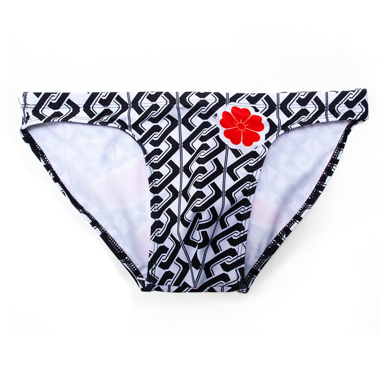 Men's triangle low waist narrow edge swimming trunks