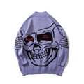 Men's mid-high round neck pullover sweater