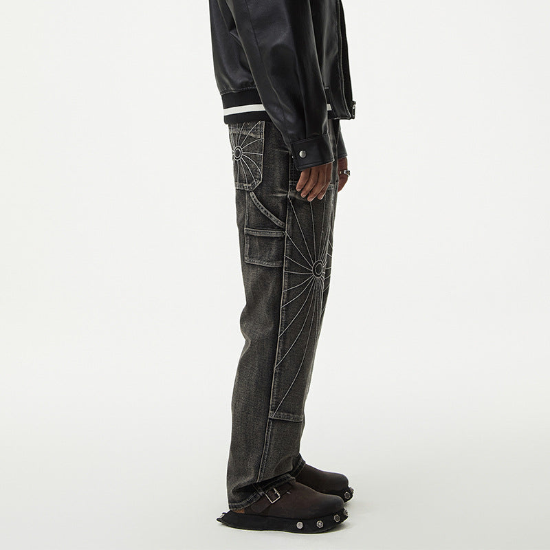 Fashion Personality Men's Simple Straight Jeans