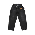 Retro Heavy Washed Oblique Placket Pocket Design Cargo Jeans