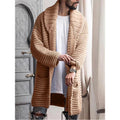 Men's Long Sleeve Cardigan Sweater Jacket