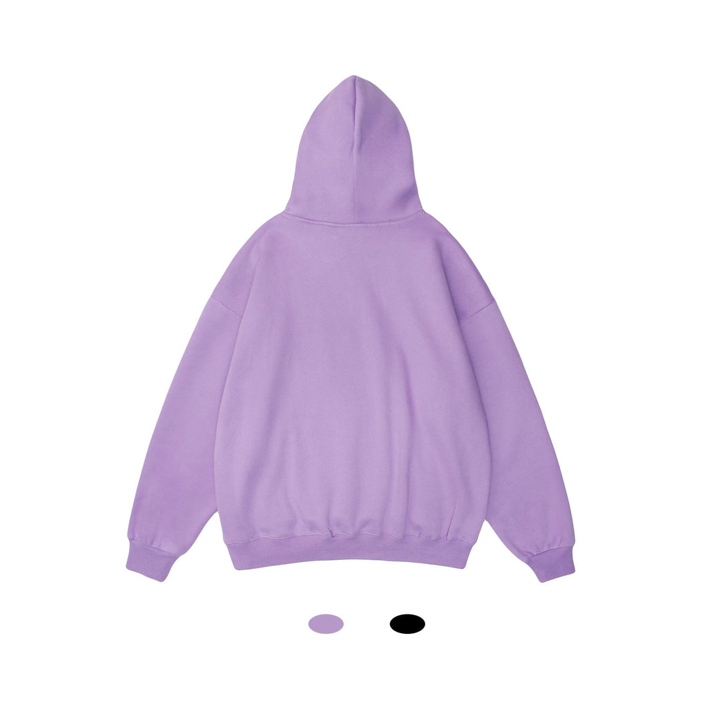 Unisex Loose Couple Style Plus Fleece Hooded Sweater